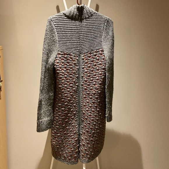 Anthropologie Moth gray longline open cardigan sweater size medium - Picture 2 of 11